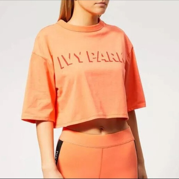 Beyoncé IVY PARK Logo Orange Crop Top - Picture 2 of 3